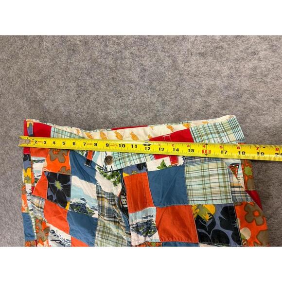 Loudmouth Shorts Mens 35 Multi Color Patchwork Madras Plaid Floral Cotton Casual - Picture 4 of 5